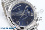 Day Date 40 SS 228239 KF 1:1 Best Edition Blue Roman Dial on President Bracelet VR3255 (Gain Weight) - Image 2