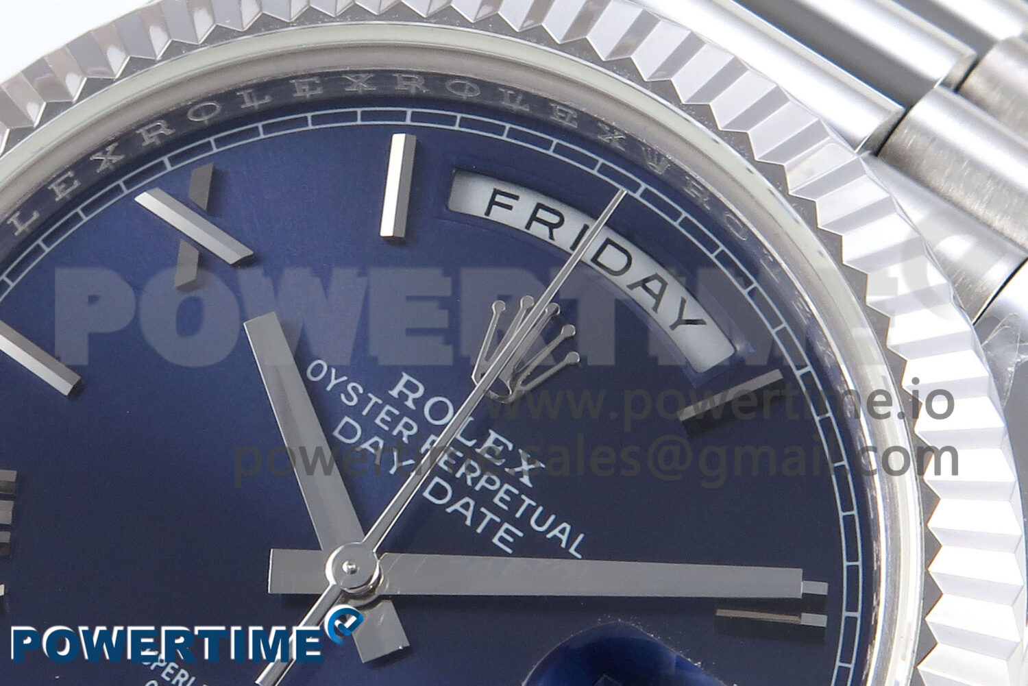 Day Date 40 SS 228239 KF 1:1 Best Edition Blue Roman Dial on President Bracelet VR3255 (Gain Weight) - Image 4