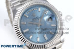 Day Date 40 SS 228236 KF 1:1 Best Edition Ice Blue Crystal Dial on President Bracelet VR3255 (Gain Weight) - Image 2