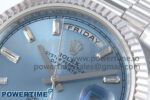 Day Date 40 SS 228236 KF 1:1 Best Edition Ice Blue Crystal Dial on President Bracelet VR3255 (Gain Weight) - Image 4