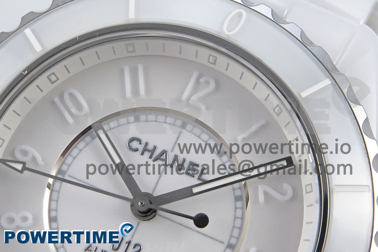 J13 33mm White Ceramic HTF 1:1 Best Edition White Numbers Dial on Bracelet A12.1 - Image 4