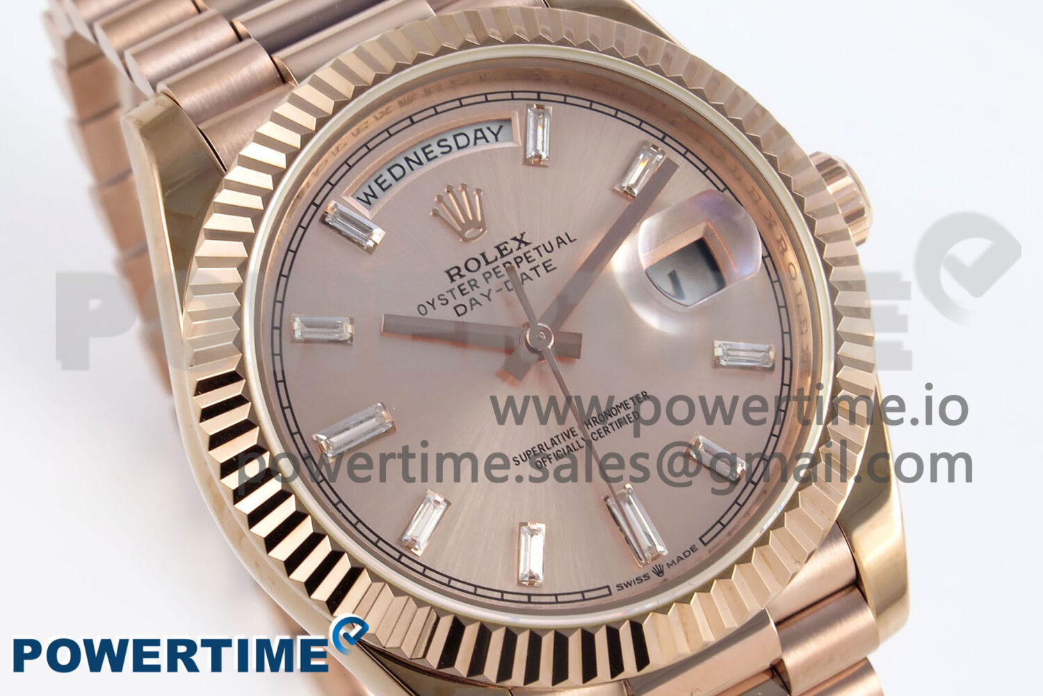Day Date 40 RG 228235 KF 1:1 Best Edition RG Crystal Dial on President Bracelet VR3255 (Gain Weight) - Image 2