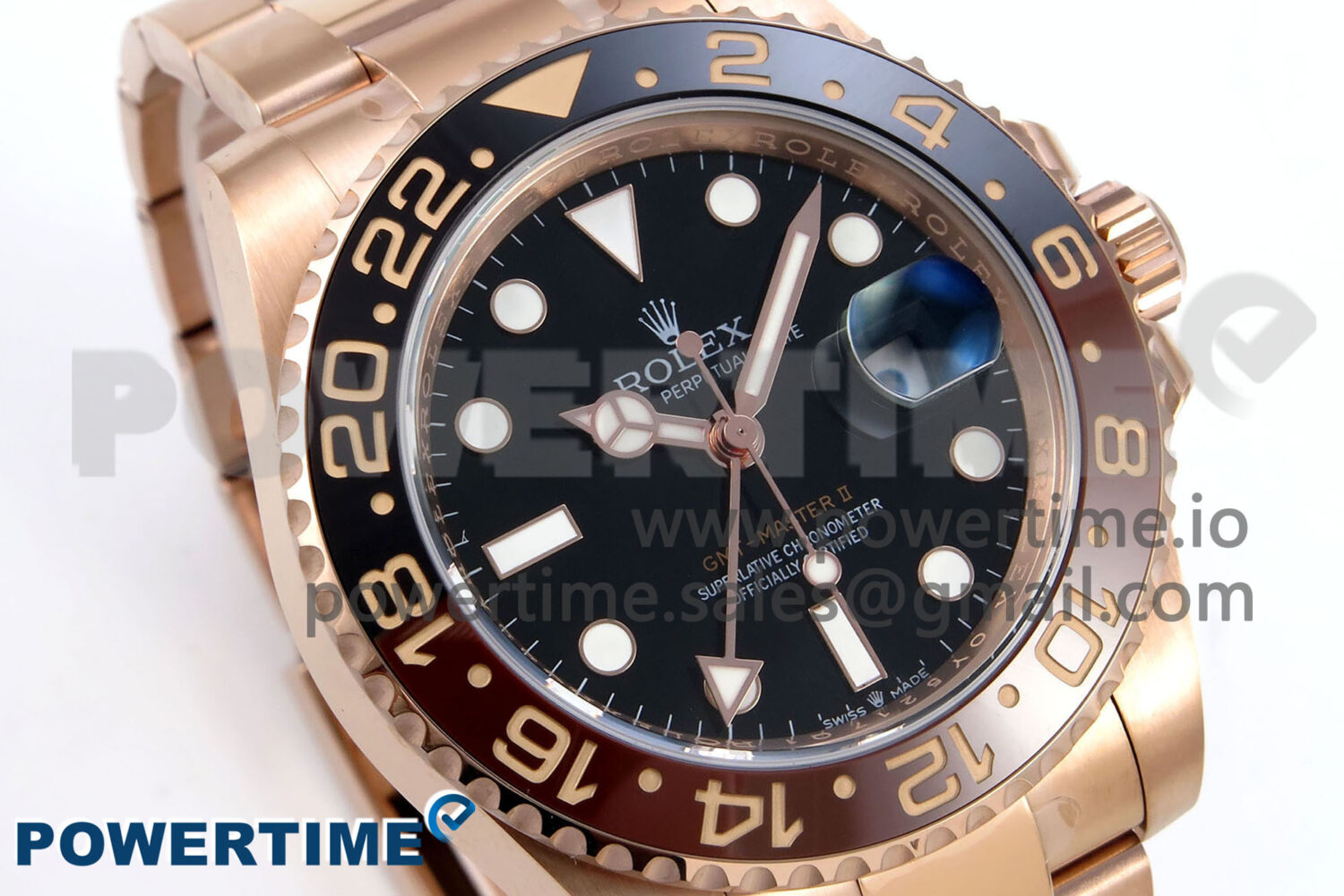 GMT-Master II 126715 CHNR Black/Brown Ceramic 904L Steel EWE 1:1 Best Edition on Oyster Strap EWE3285 V5 - Image 2