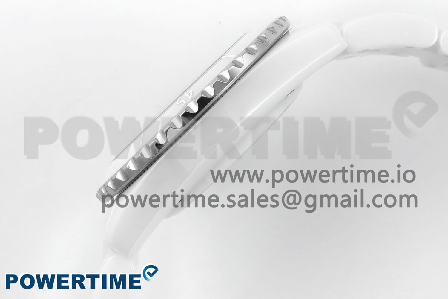 J13 33mm White Ceramic HTF 1:1 Best Edition White Numbers Dial on Bracelet A12.1 - Image 7