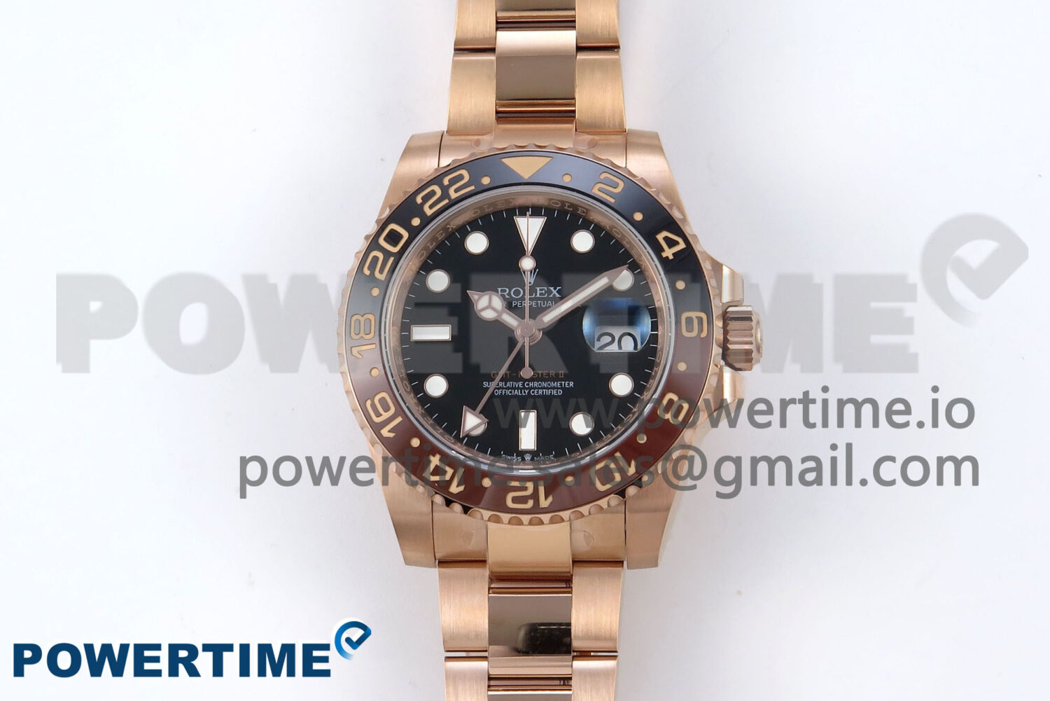 GMT-Master II 126715 CHNR Black/Brown Ceramic 904L Steel EWE 1:1 Best Edition on Oyster Strap EWE3285 V5 - Image 1