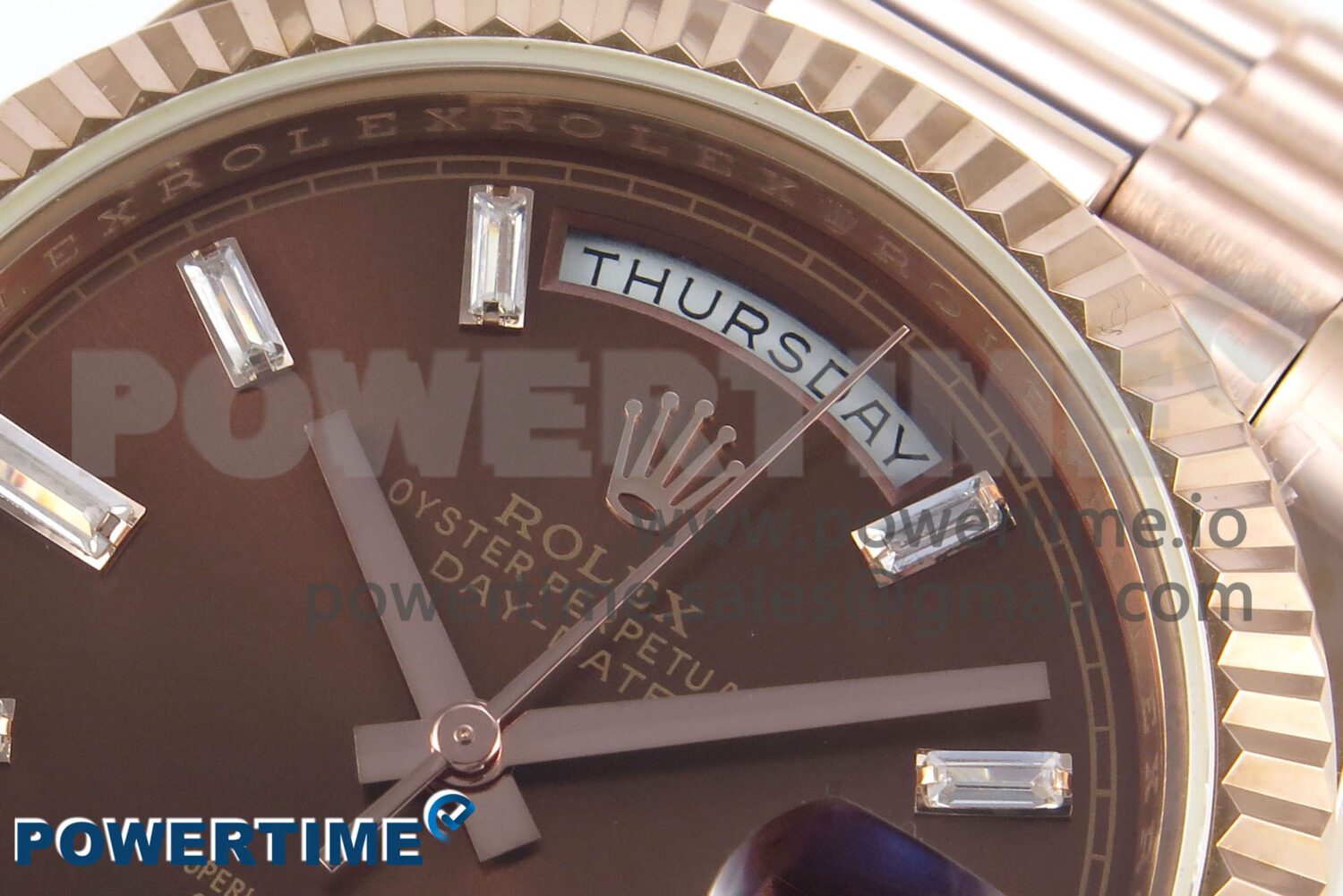 Day Date 40 RG 228235 KF 1:1 Best Edition Brown Crystal Dial on President Bracelet VR3255 (Gain Weight) - Image 4