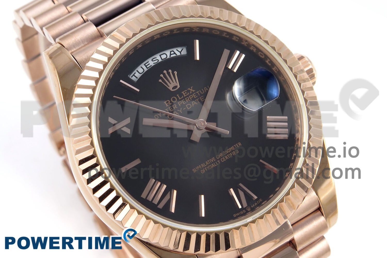 Day Date 40 RG 228235 KF 1:1 Best Edition Gray Roman Dial on President Bracelet VR3255 (Gain Weight) - Image 2