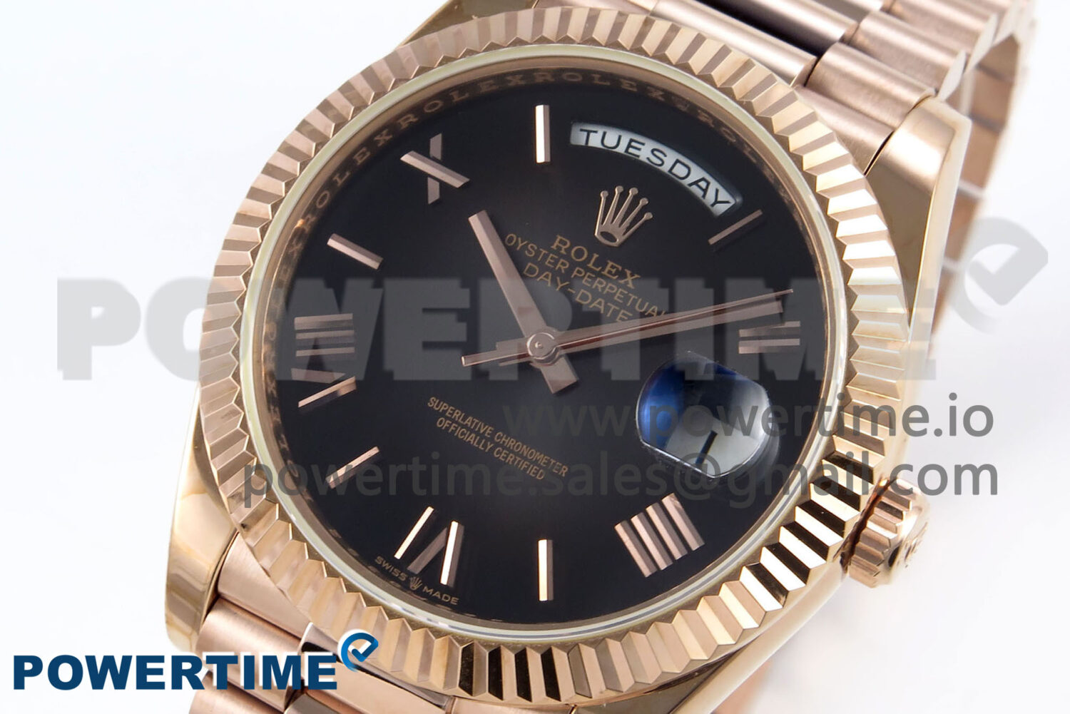 Day Date 40 RG 228235 KF 1:1 Best Edition Gray Roman Dial on President Bracelet VR3255 (Gain Weight) - Image 3