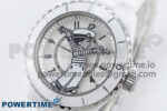 J13 33mm White Ceramic HTF 1:1 Best Edition White Boy Pattern Dial on Bracelet A12.1 - Image 3