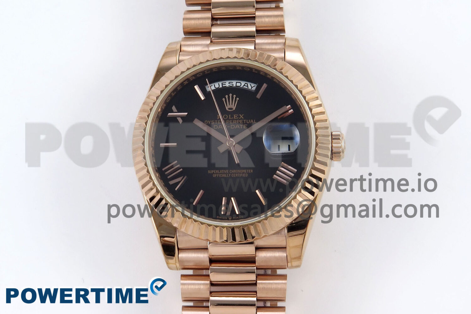 Day Date 40 RG 228235 KF 1:1 Best Edition Gray Roman Dial on President Bracelet VR3255 (Gain Weight) - Image 1