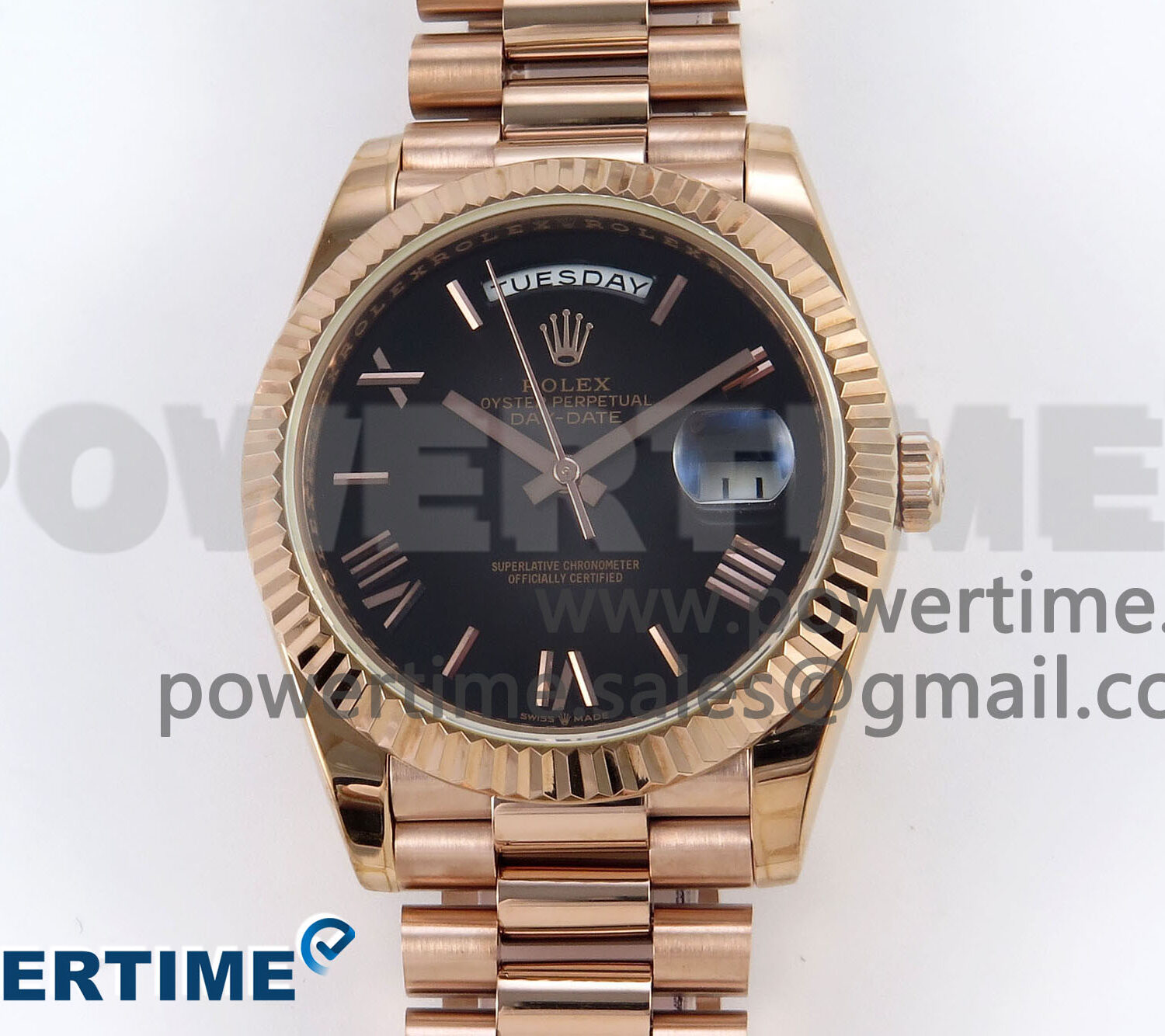 Day Date 40 RG 228235 KF 1:1 Best Edition Gray Roman Dial on President Bracelet VR3255 (Gain Weight)