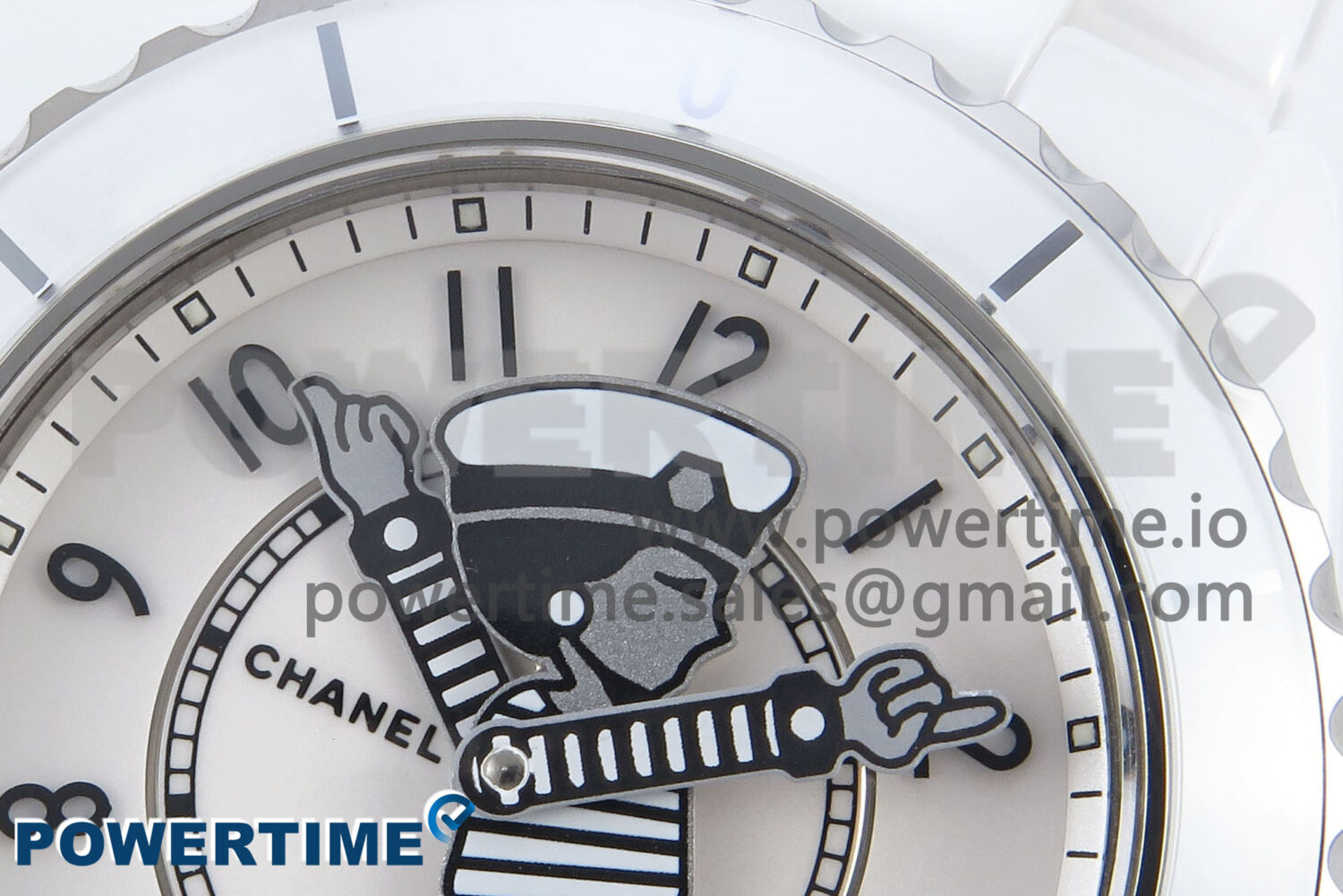 J13 33mm White Ceramic HTF 1:1 Best Edition White Boy Pattern Dial on Bracelet A12.1 - Image 4