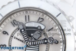 J13 33mm White Ceramic HTF 1:1 Best Edition White Boy Pattern Dial on Bracelet A12.1 - Image 4