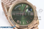 Day Date 40 RG 228235 KF 1:1 Best Edition Green Roman Dial on President Bracelet VR3255 (Gain Weight) - Image 2