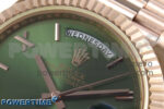 Day Date 40 RG 228235 KF 1:1 Best Edition Green Roman Dial on President Bracelet VR3255 (Gain Weight) - Image 4