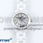 J13 33mm White Ceramic HTF 1:1 Best Edition White Boy Pattern Dial on Bracelet A12.1