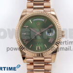 Day Date 40 RG 228235 KF 1:1 Best Edition Green Roman Dial on President Bracelet VR3255 (Gain Weight)