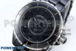 J13 38mm Black Ceramic HTF 1:1 Best Edition Black Dial on Bracelet Swiss Quartz - Image 3