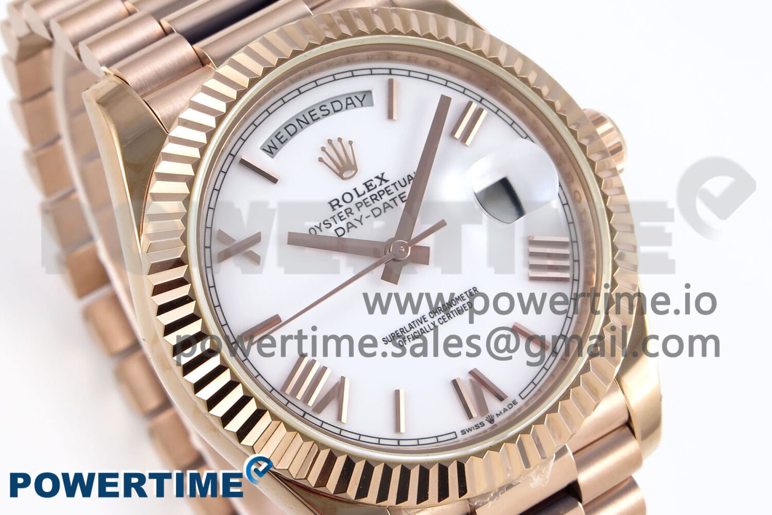 Day Date 40 RG 228235 KF 1:1 Best Edition White Roman Dial on President Bracelet VR3255 (Gain Weight) - Image 2