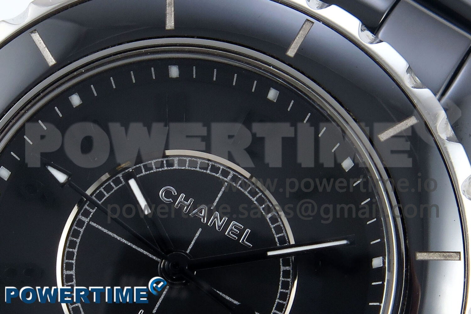 J13 38mm Black Ceramic HTF 1:1 Best Edition Black Dial on Bracelet Swiss Quartz - Image 4