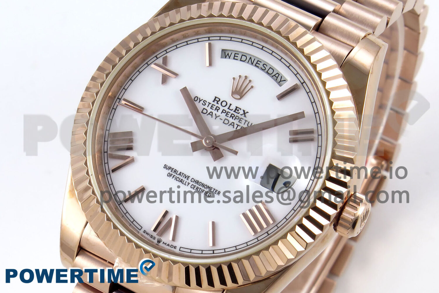 Day Date 40 RG 228235 KF 1:1 Best Edition White Roman Dial on President Bracelet VR3255 (Gain Weight) - Image 3