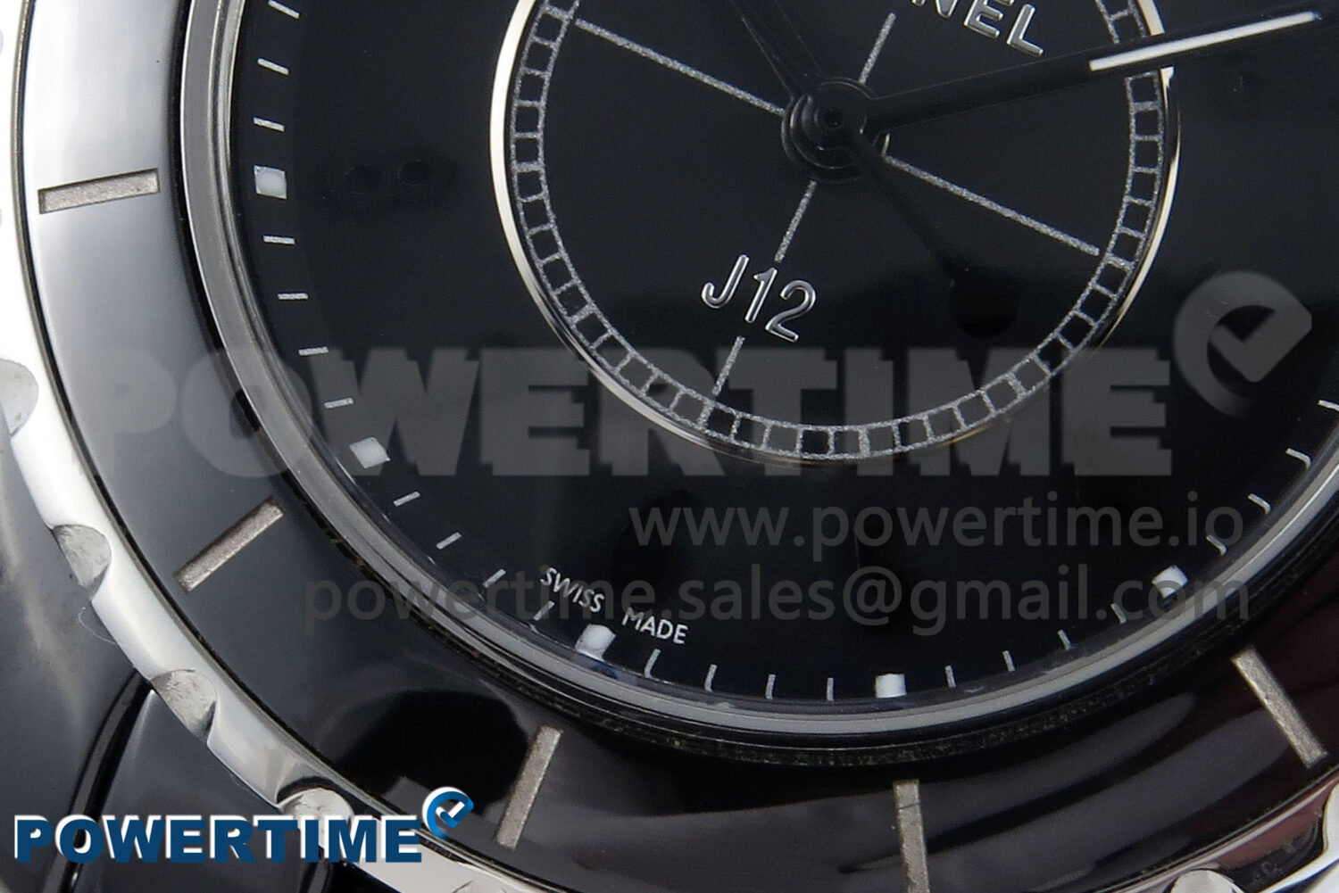 J13 38mm Black Ceramic HTF 1:1 Best Edition Black Dial on Bracelet Swiss Quartz - Image 5