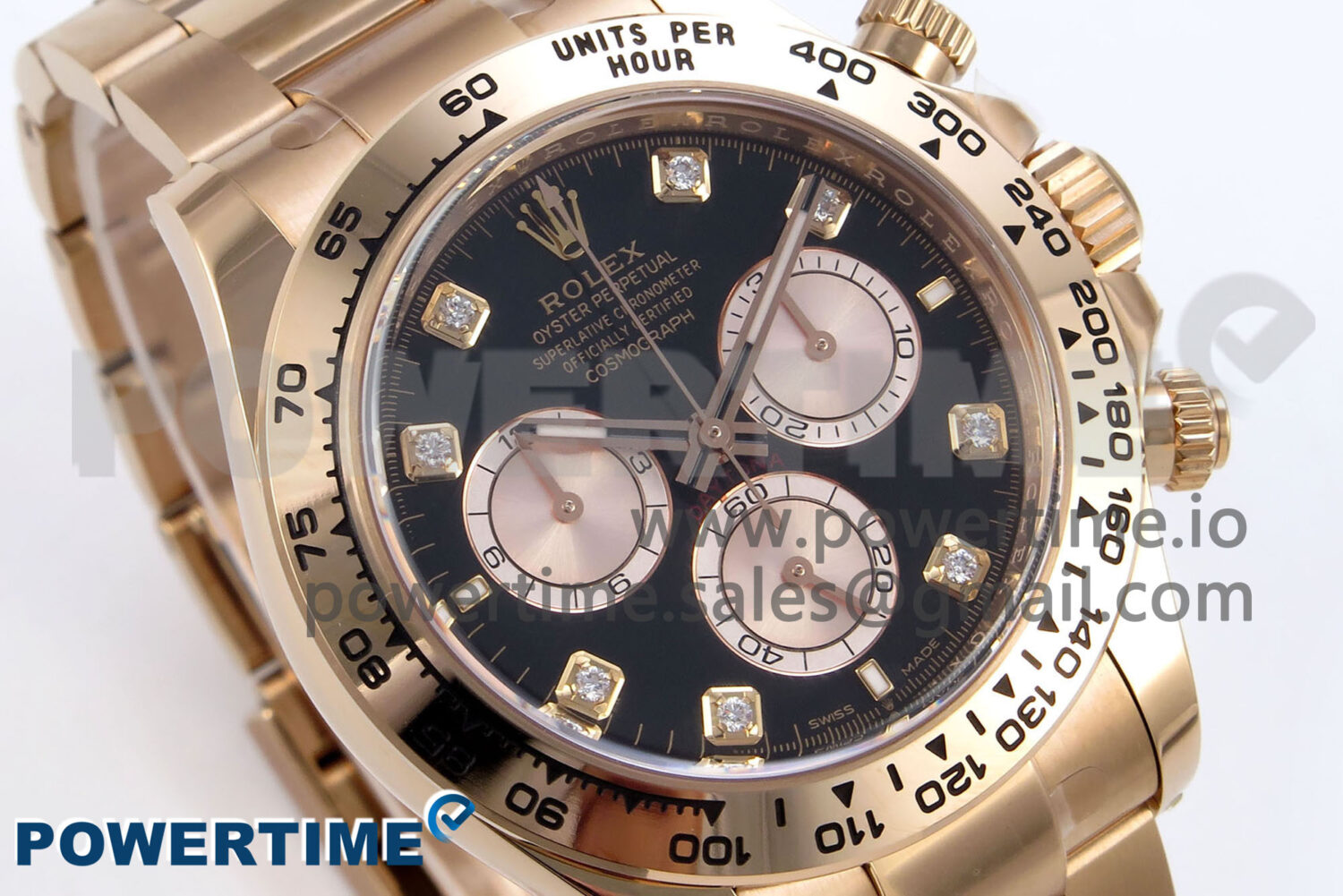 Daytona 126505 1:1 Best Edition Clean RG/Black Diamonds Dial on RG Bracelet SH4131 - Image 2