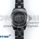 J13 38mm Black Ceramic HTF 1:1 Best Edition Black Dial on Bracelet Swiss Quartz