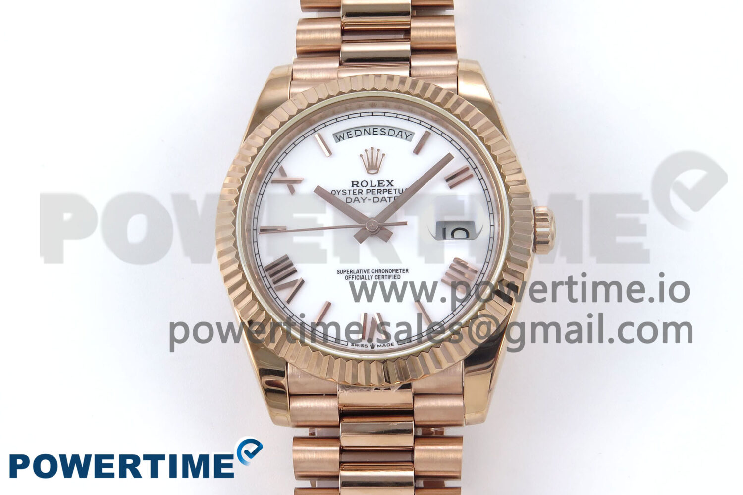 Day Date 40 RG 228235 KF 1:1 Best Edition White Roman Dial on President Bracelet VR3255 (Gain Weight) - Image 1