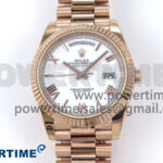 Day Date 40 RG 228235 KF 1:1 Best Edition White Roman Dial on President Bracelet VR3255 (Gain Weight)