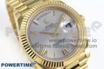 Day Date 40 YG 228238 KF 1:1 Best Edition Silver Roman Dial on President Bracelet VR3255 (Gain Weight) - Image 2