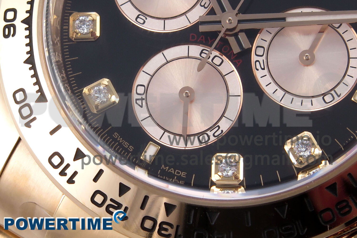 Daytona 126505 1:1 Best Edition Clean RG/Black Diamonds Dial on RG Bracelet SH4131 - Image 5