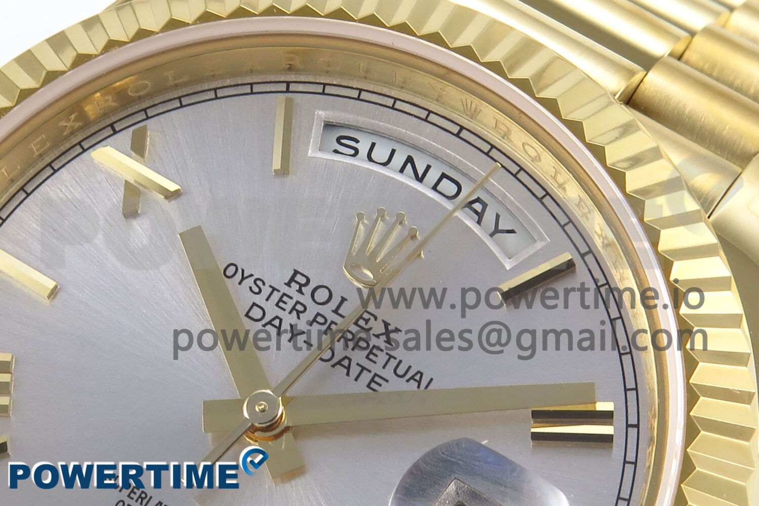 Day Date 40 YG 228238 KF 1:1 Best Edition Silver Roman Dial on President Bracelet VR3255 (Gain Weight) - Image 4