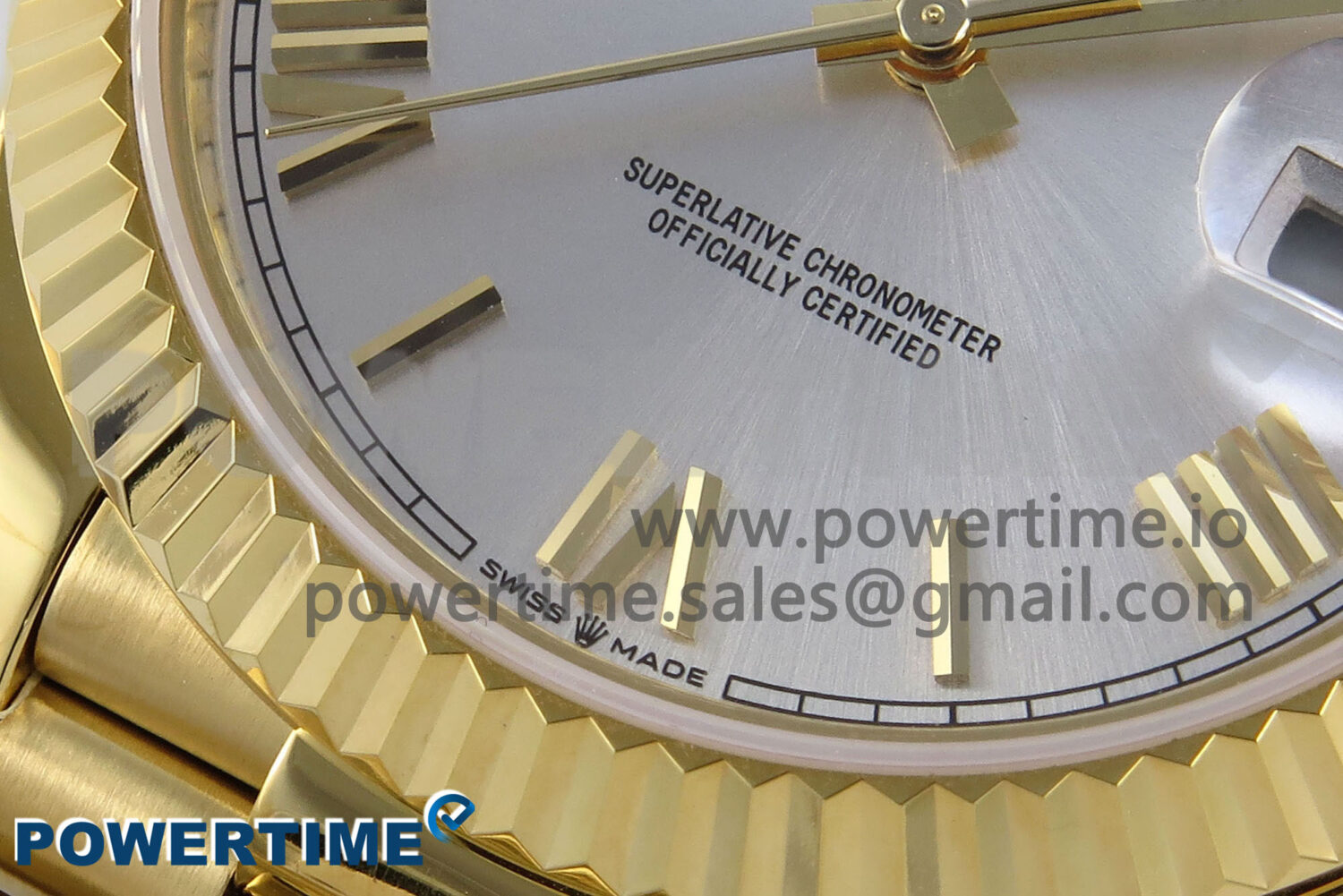 Day Date 40 YG 228238 KF 1:1 Best Edition Silver Roman Dial on President Bracelet VR3255 (Gain Weight) - Image 5