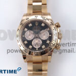 Daytona 126505 1:1 Best Edition Clean RG/Black Diamonds Dial on RG Bracelet SH4131