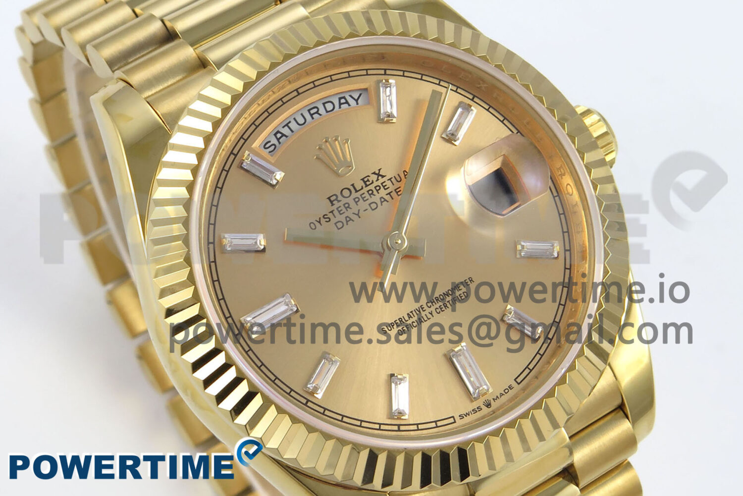 Day Date 40 YG 228238 KF 1:1 Best Edition YG Crystal Dial on President Bracelet VR3255 (Gain Weight) - Image 2