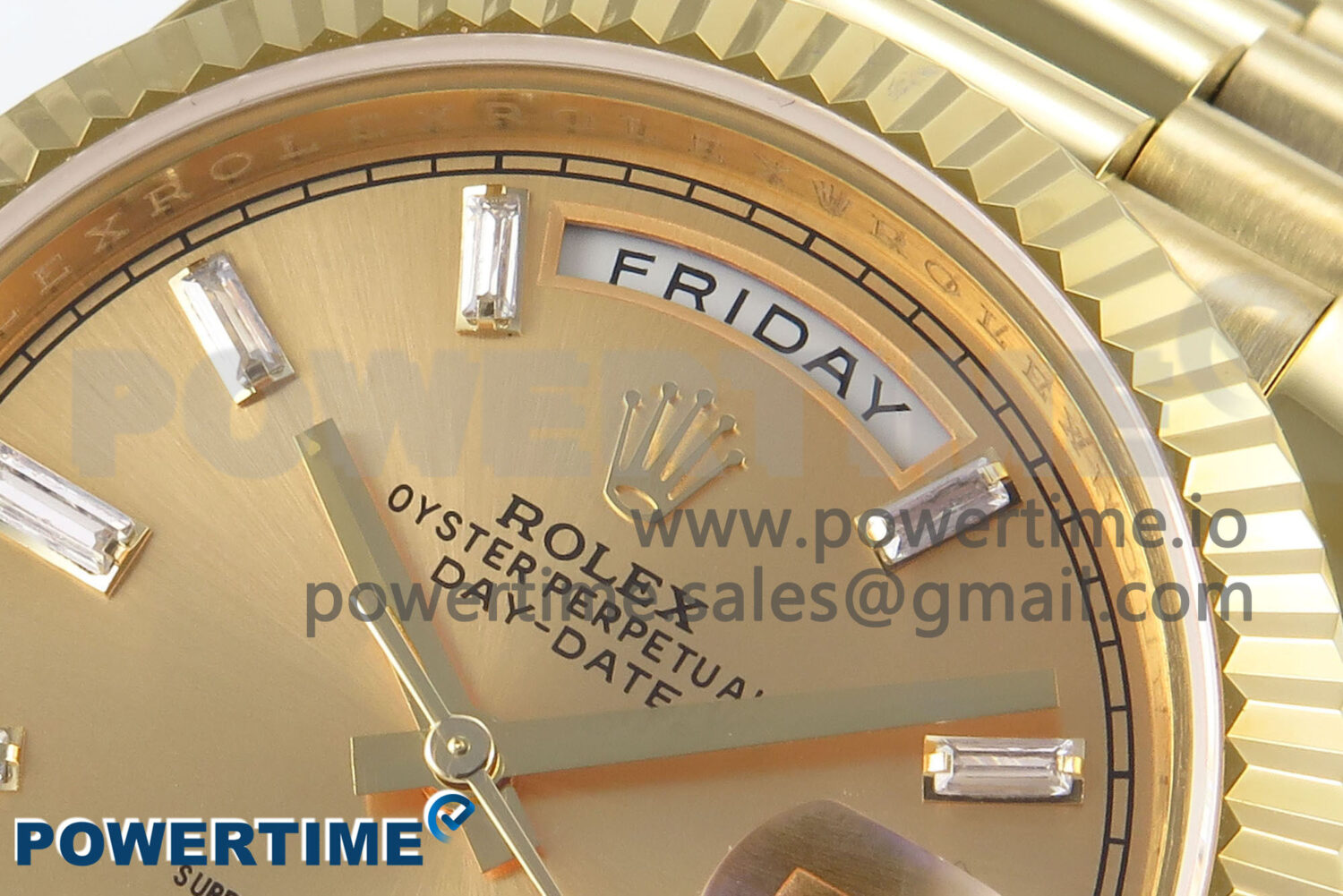 Day Date 40 YG 228238 KF 1:1 Best Edition YG Crystal Dial on President Bracelet VR3255 (Gain Weight) - Image 4