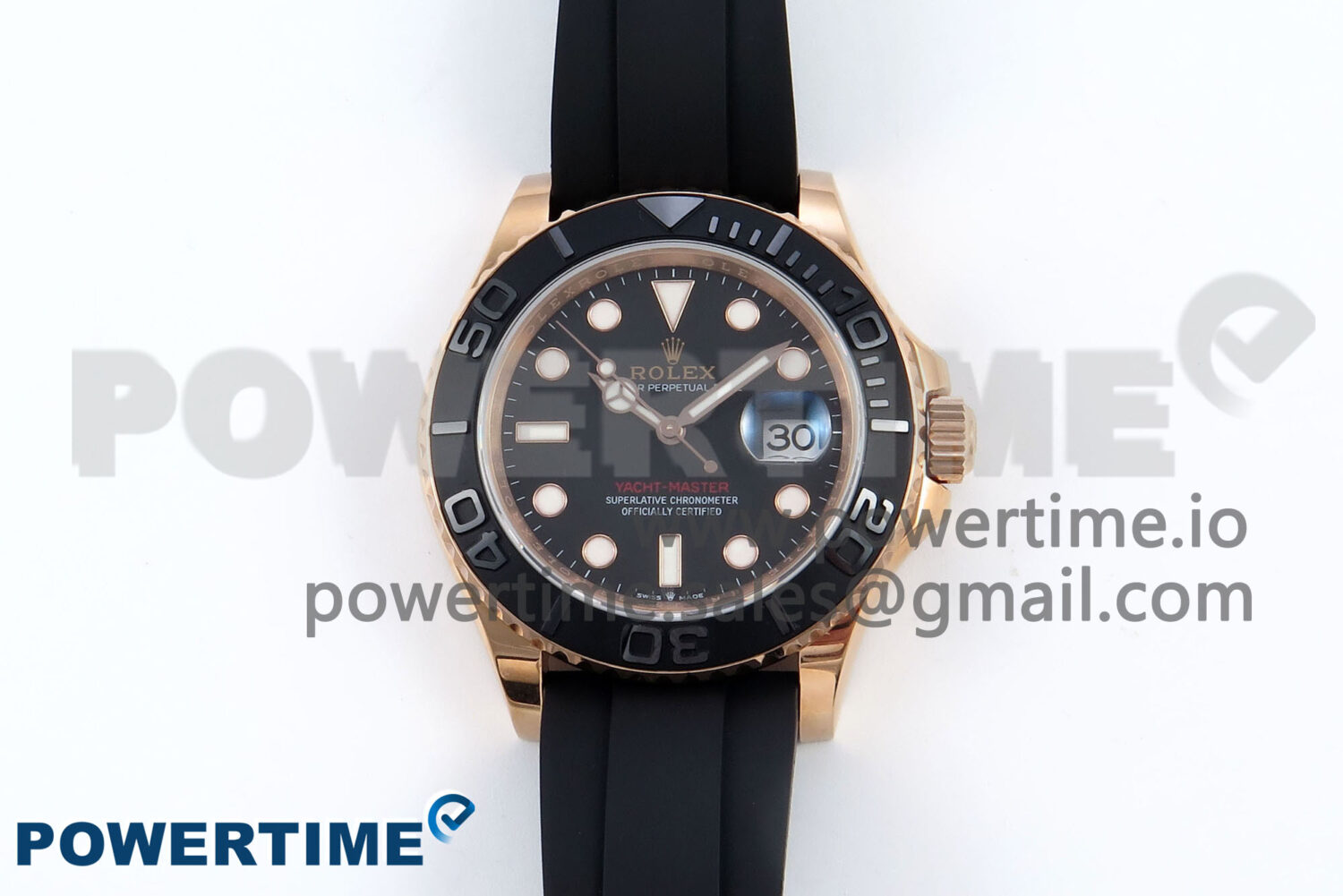 Yacht-Master 40mm 126655 EWEF 1:1 Best Edition Black Dial on Oysterflex Strap A3235 - Image 1