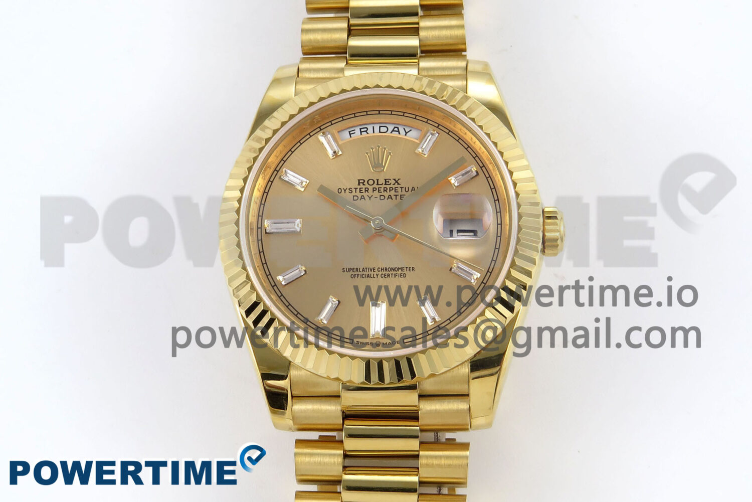 Day Date 40 YG 228238 KF 1:1 Best Edition YG Crystal Dial on President Bracelet VR3255 (Gain Weight) - Image 1
