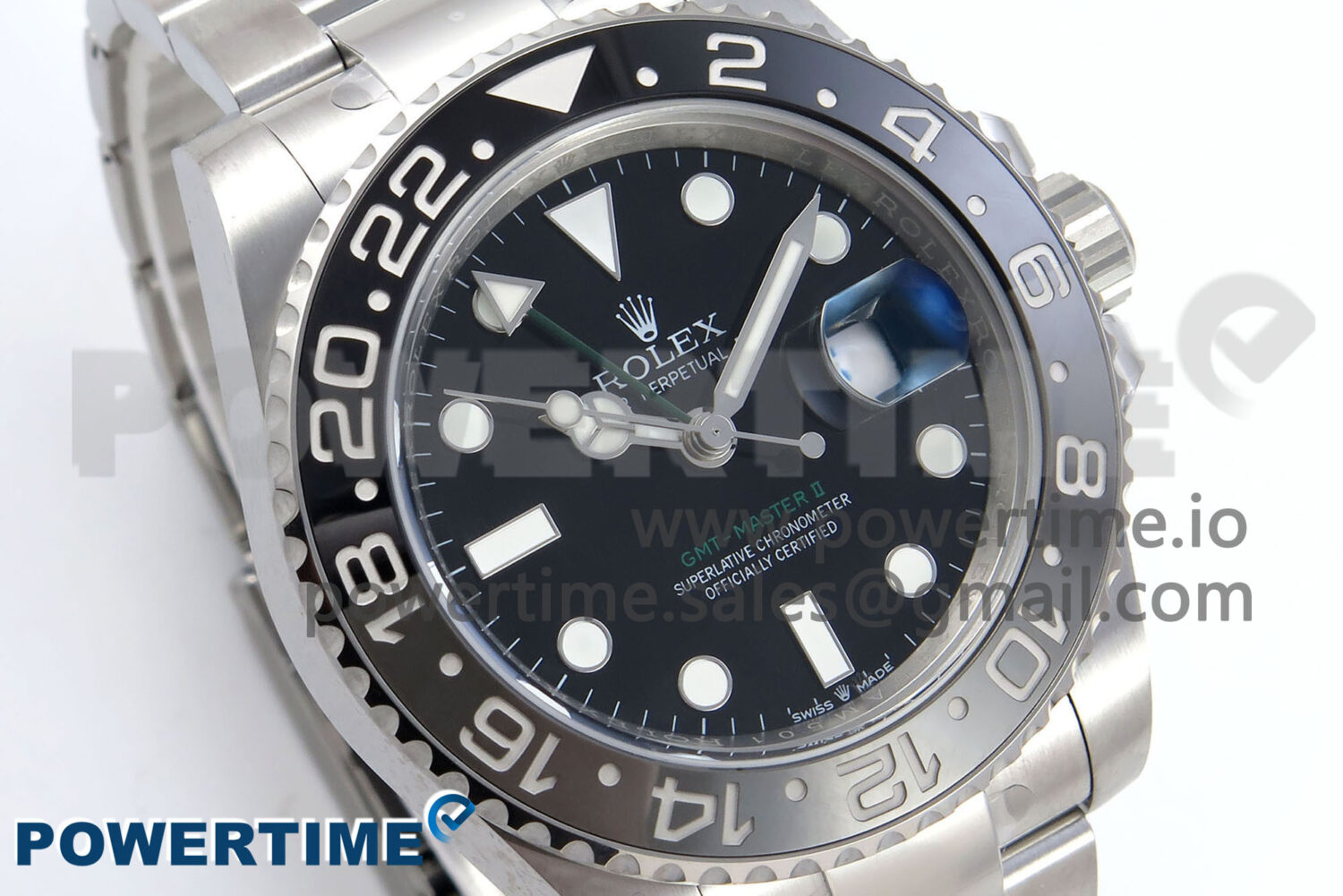 GMT-Master II 126710 GRNR Black/Gray Ceramic 904L Steel EWE 1:1 Best Edition on Oyster Strap EWE3285 V5 - Image 2