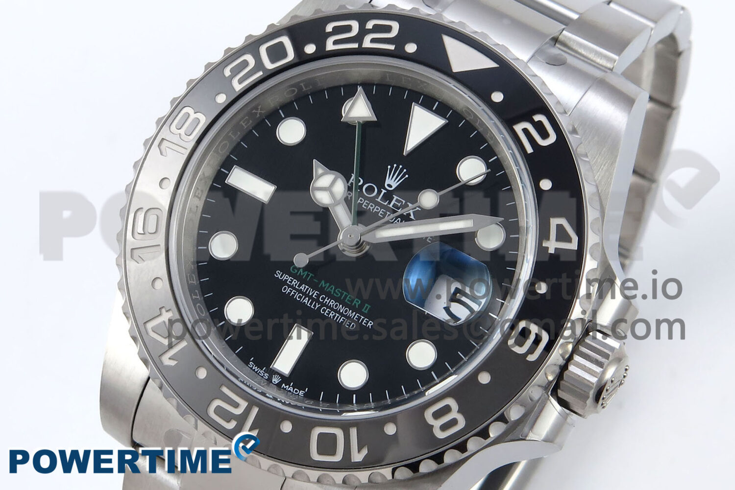 GMT-Master II 126710 GRNR Black/Gray Ceramic 904L Steel EWE 1:1 Best Edition on Oyster Strap EWE3285 V5 - Image 3