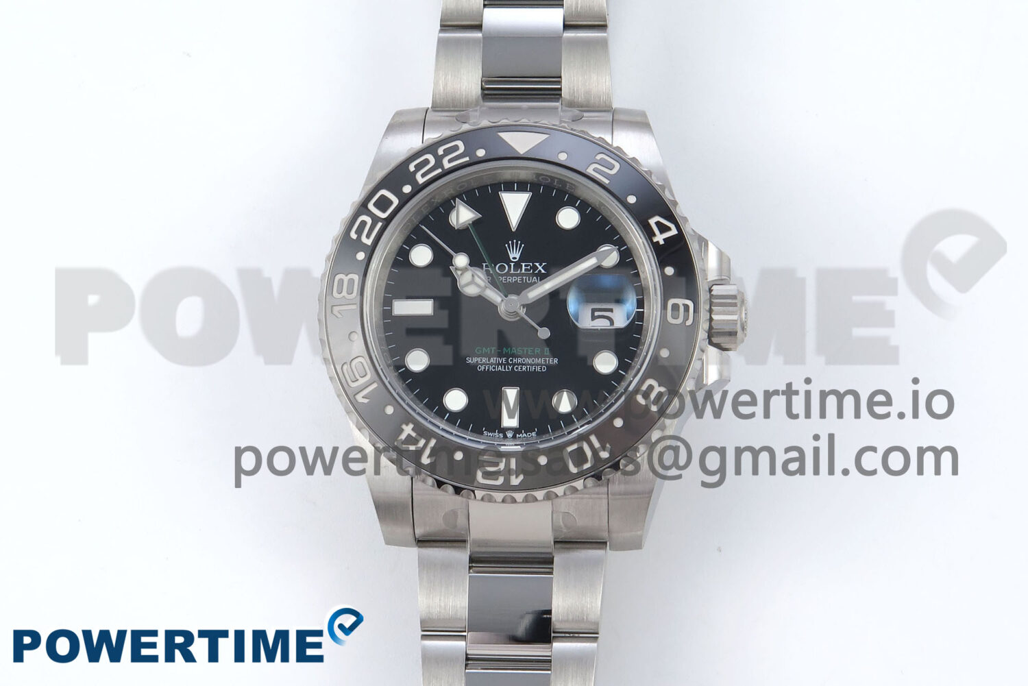GMT-Master II 126710 GRNR Black/Gray Ceramic 904L Steel EWE 1:1 Best Edition on Oyster Strap EWE3285 V5 - Image 1