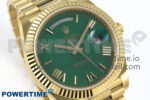Day Date 40 YG 228238 KF 1:1 Best Edition Green Roman Dial on President Bracelet VR3255 (Gain Weight) - Image 2