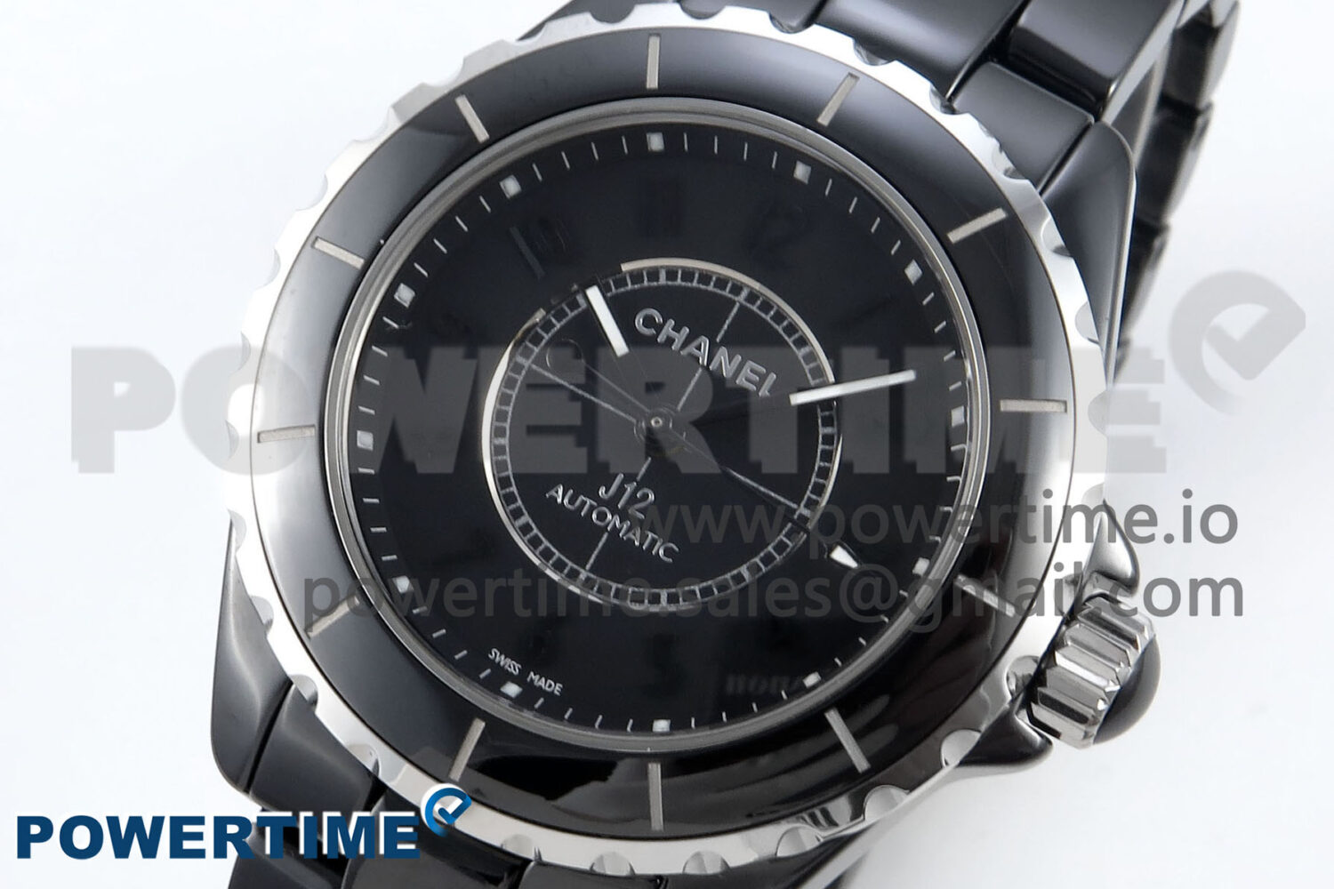 J13 38mm Black Ceramic HTF 1:1 Best Edition Black Numbers Dial on Bracelet A2892 - Image 3
