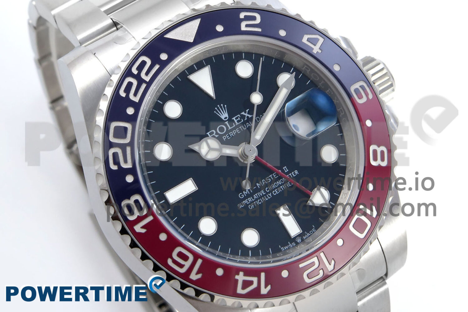 GMT-Master II 126719 BLRO Red/Blue Ceramic 904L Steel EWE 1:1 Best Edition Blue Dial on Oyster Strap EWE3285 V5 - Image 2