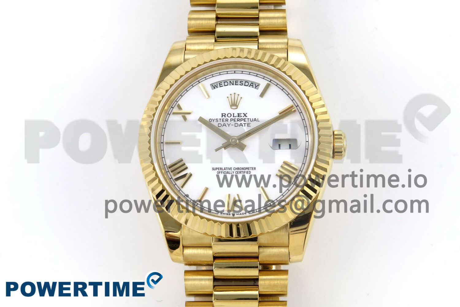 Day Date 40 YG 228238 KF 1:1 Best Edition White Roman Dial on President Bracelet VR3255 (Gain Weight) - Image 1