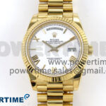 Day Date 40 YG 228238 KF 1:1 Best Edition White Roman Dial on President Bracelet VR3255 (Gain Weight)
