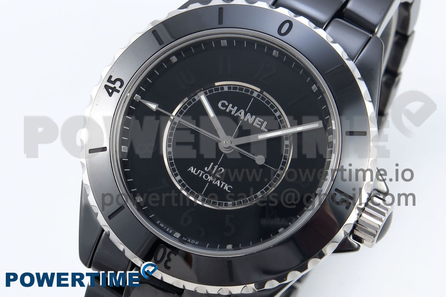 J13 33mm Black Ceramic HTF 1:1 Best Edition Black Numbers Dial on Bracelet A12.1 - Image 3
