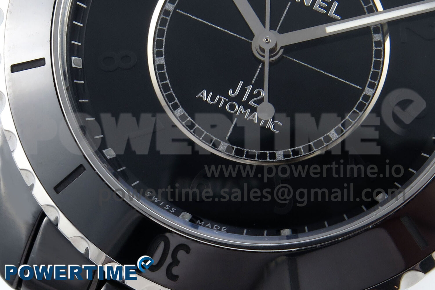 J13 33mm Black Ceramic HTF 1:1 Best Edition Black Numbers Dial on Bracelet A12.1 - Image 5
