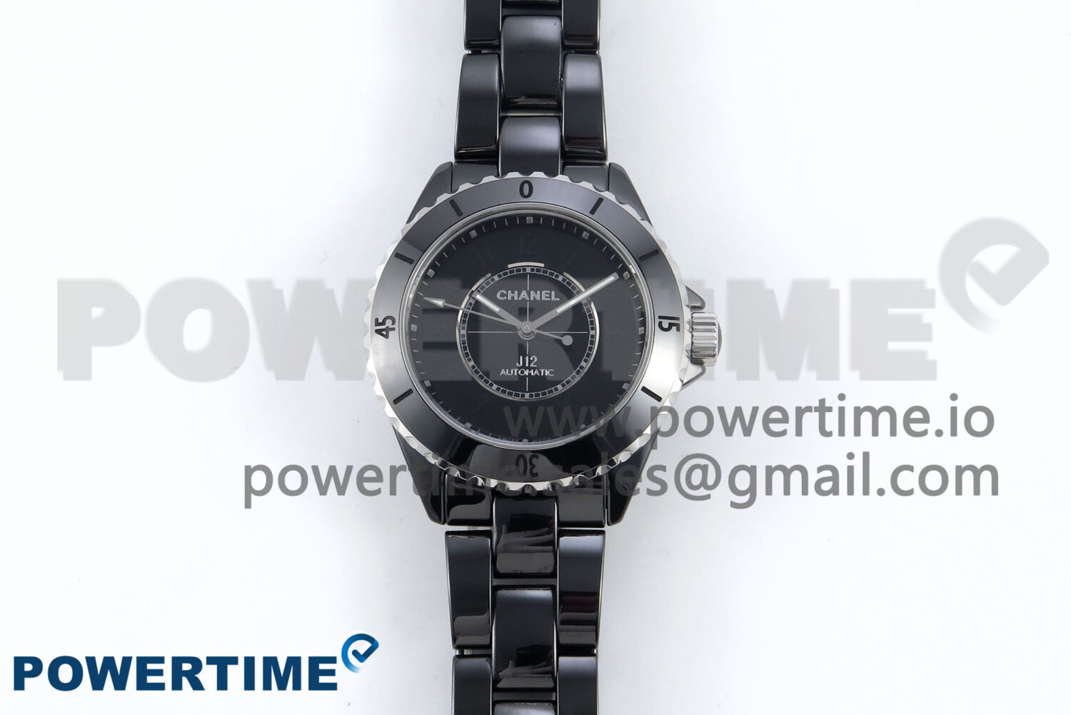 J13 33mm Black Ceramic HTF 1:1 Best Edition Black Numbers Dial on Bracelet A12.1 - Image 1